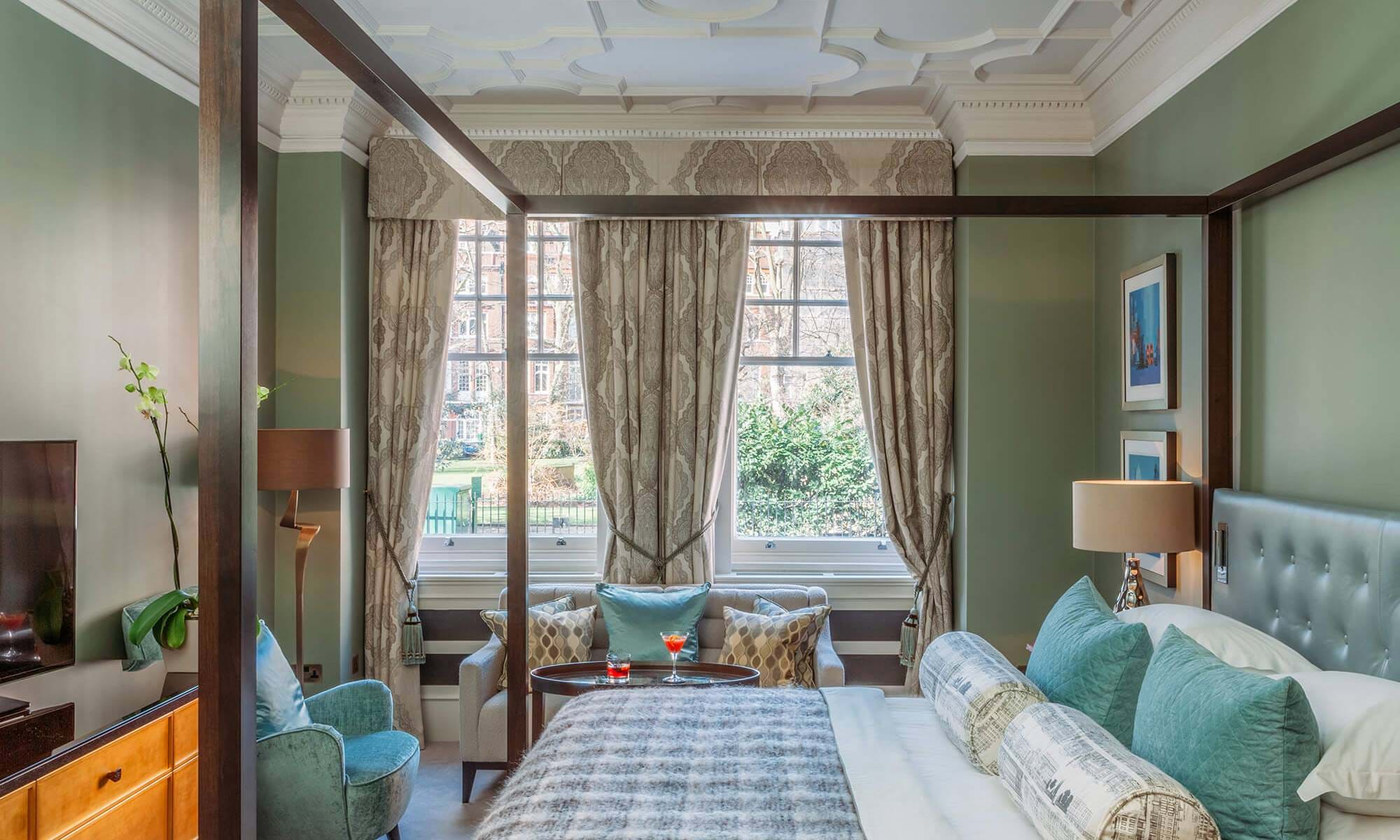 Side window view of the Signature Suite at 11 Cadogan Gardens